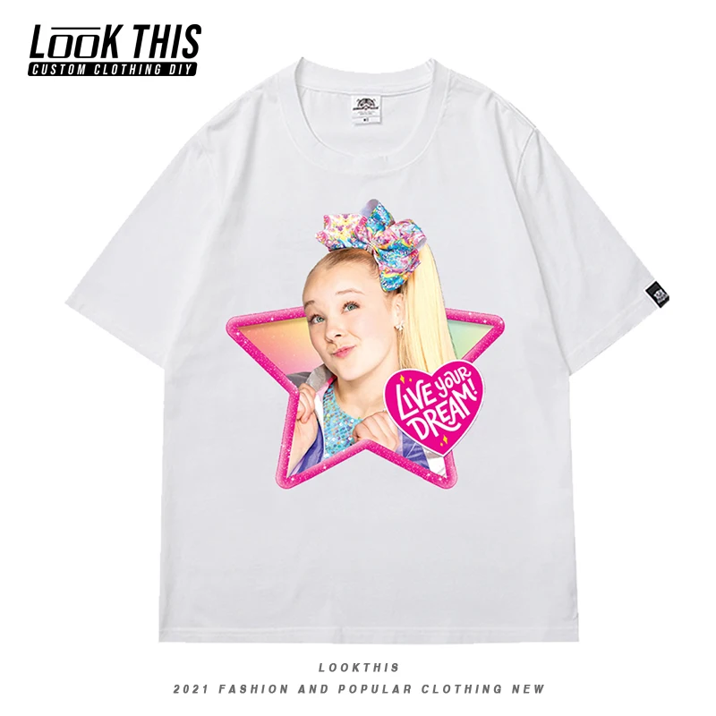

JoJo Siwa Funny Children's O-Neck Tshirt Sport Casual T-shirt Tops Girls Boys Teens T Shirt Summer 2021 Short Sleeve Streetwear