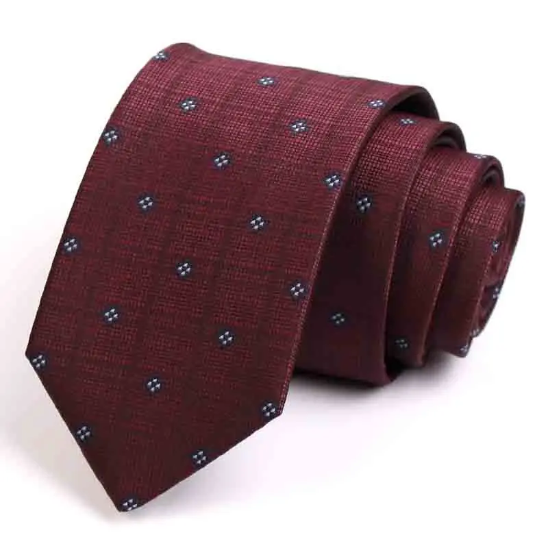 Галстук мужской винно-красный 7 см для делового костюма |