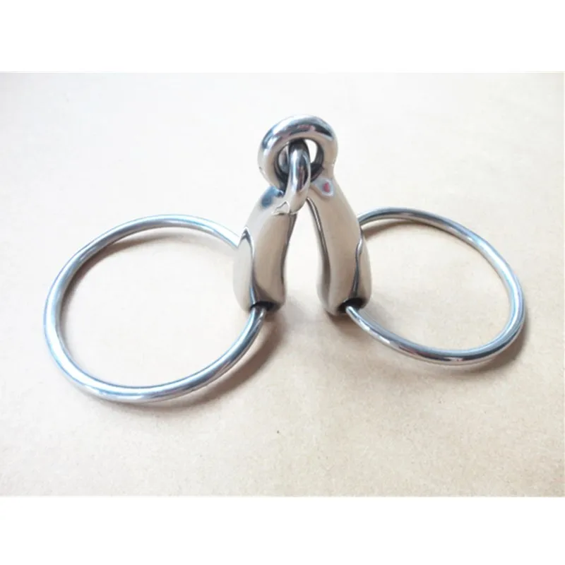 Кольцо из нержавеющей стали Snaffle Bit лошадиный полый мундштук 12 см продукция для