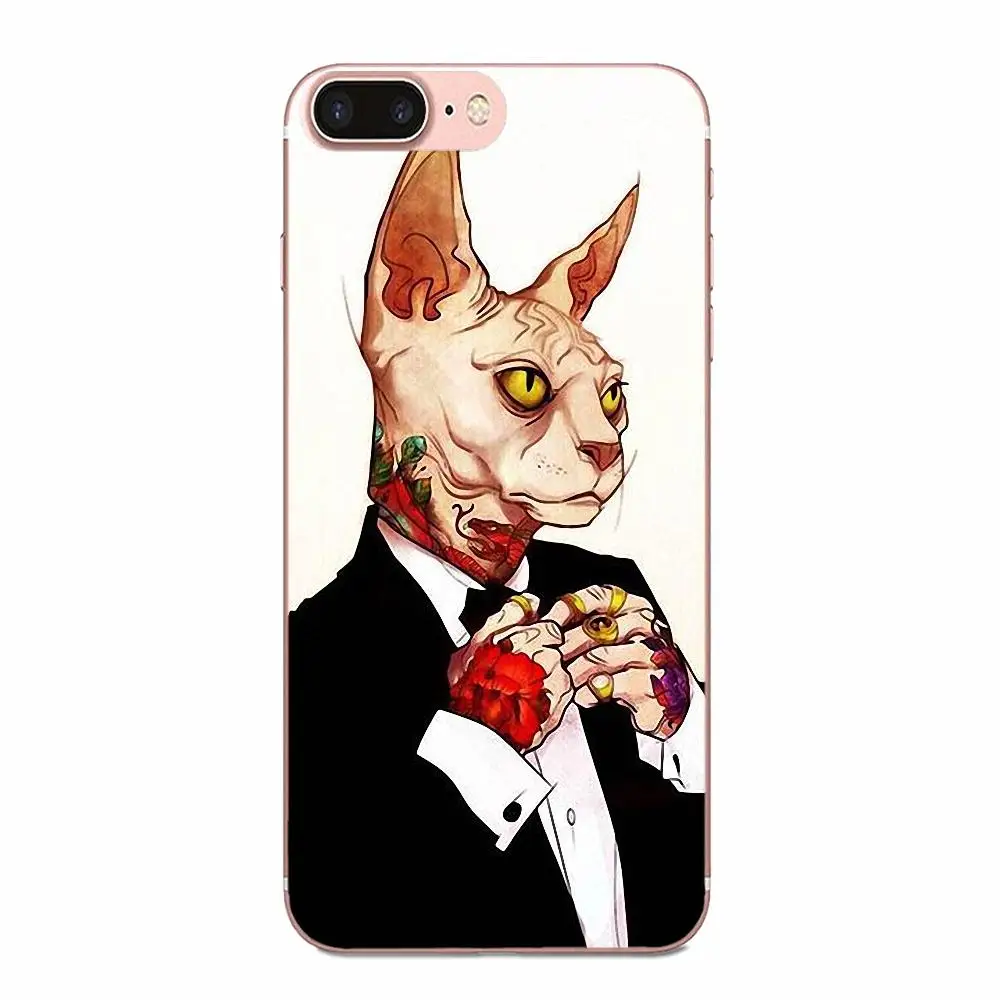 Чехол Sphynx Cat TPU прозрачный для LG K50 Q6 Q7 Q8 Q60 X Power 2 3 Nexus 5 5X V10 V20 V30 V40 Q Stylus.