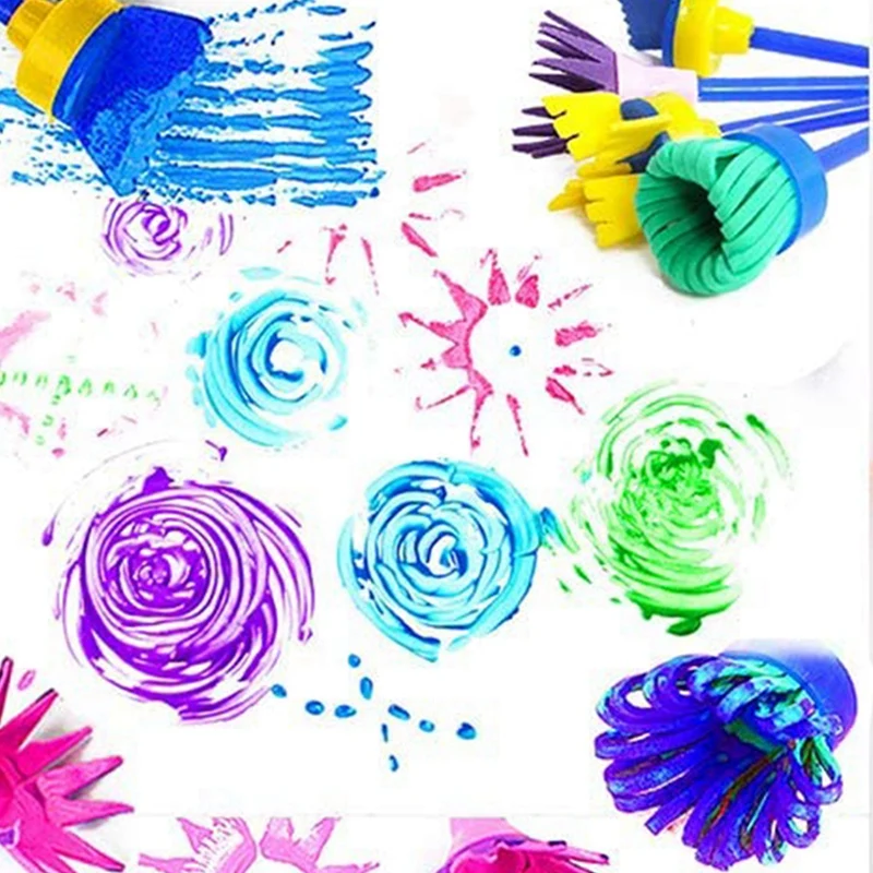 

Paint Brushes for Kids with Paint Cups for Watercolor Acrylic Oil Art Class (32 PCS)