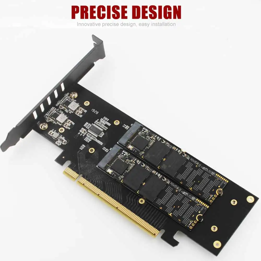 

JEYI iHyper m.2 X16 TO 4X NVME PCIE3.0 GEN3 X16 TO 4*NVME RAID CARD PCI-E VROC CARD RAID Hyper M.2X16 M2X16 4X X4 NVME*4 RAID