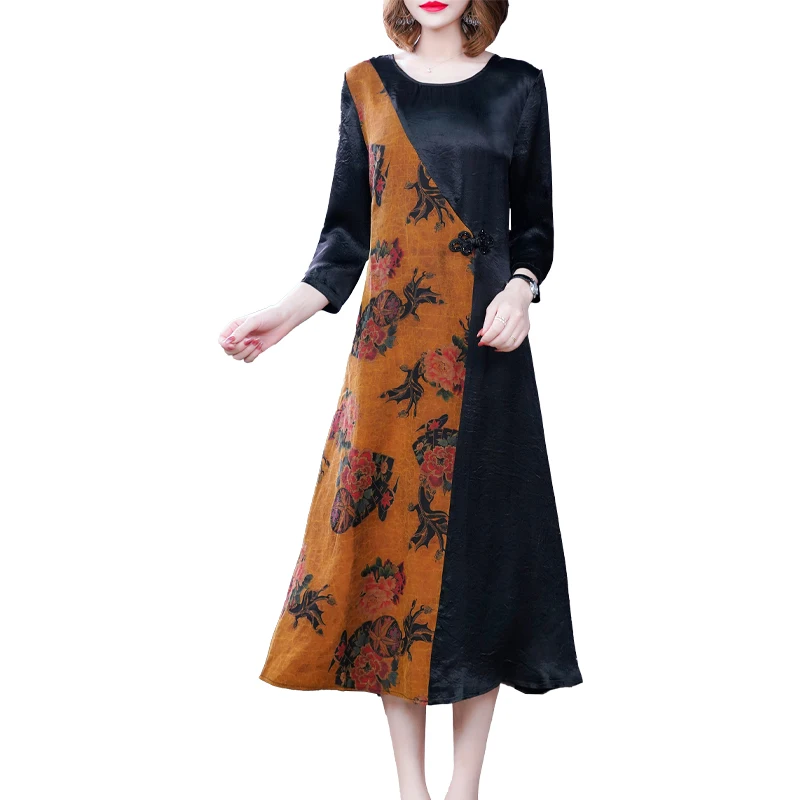 

COIGARSAM 4XL Plus Size Loose Women dress Dresses 8707