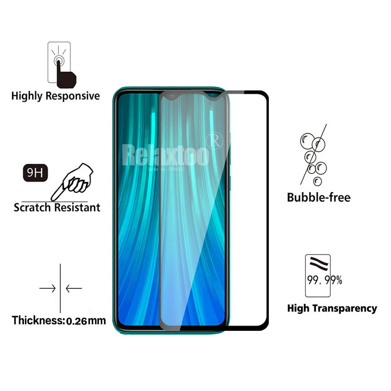 Защитное стекло на redmi note 8 pro Полное покрытие Защита экрана для xiaomi 7 7a защитное xaomi