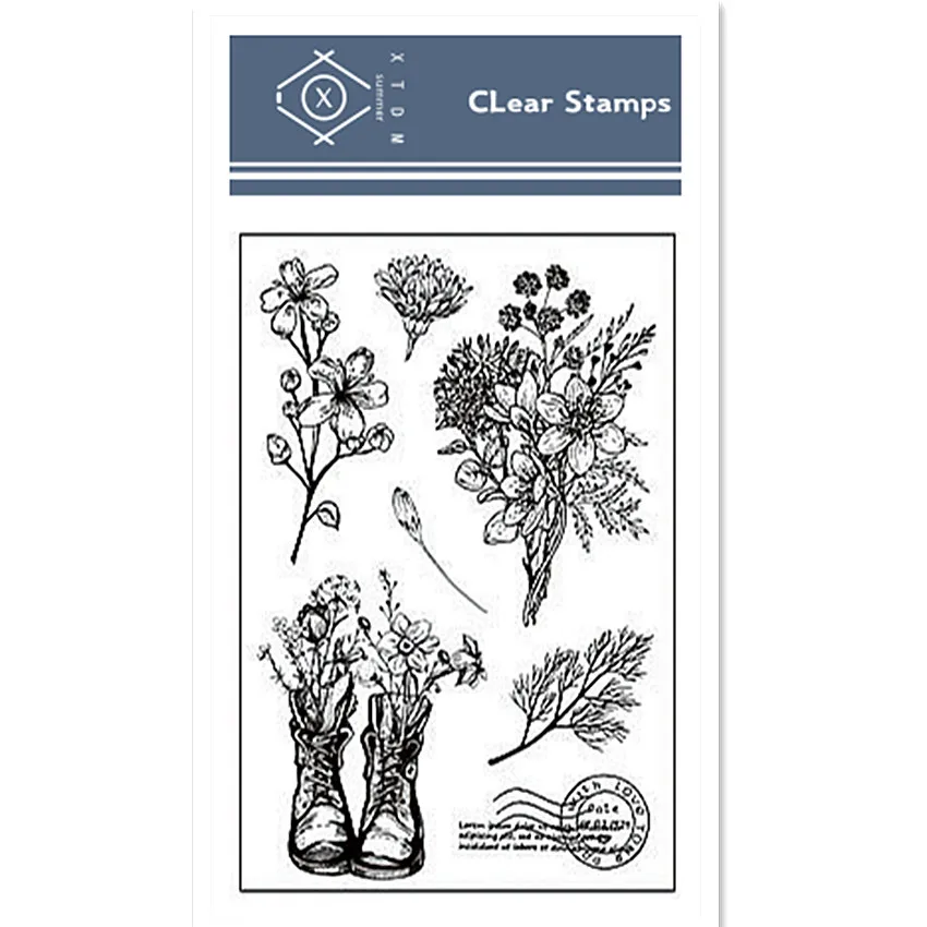 Хит продаж прозрачный штамп с алфавитом и цветами/силиконовый альбом для