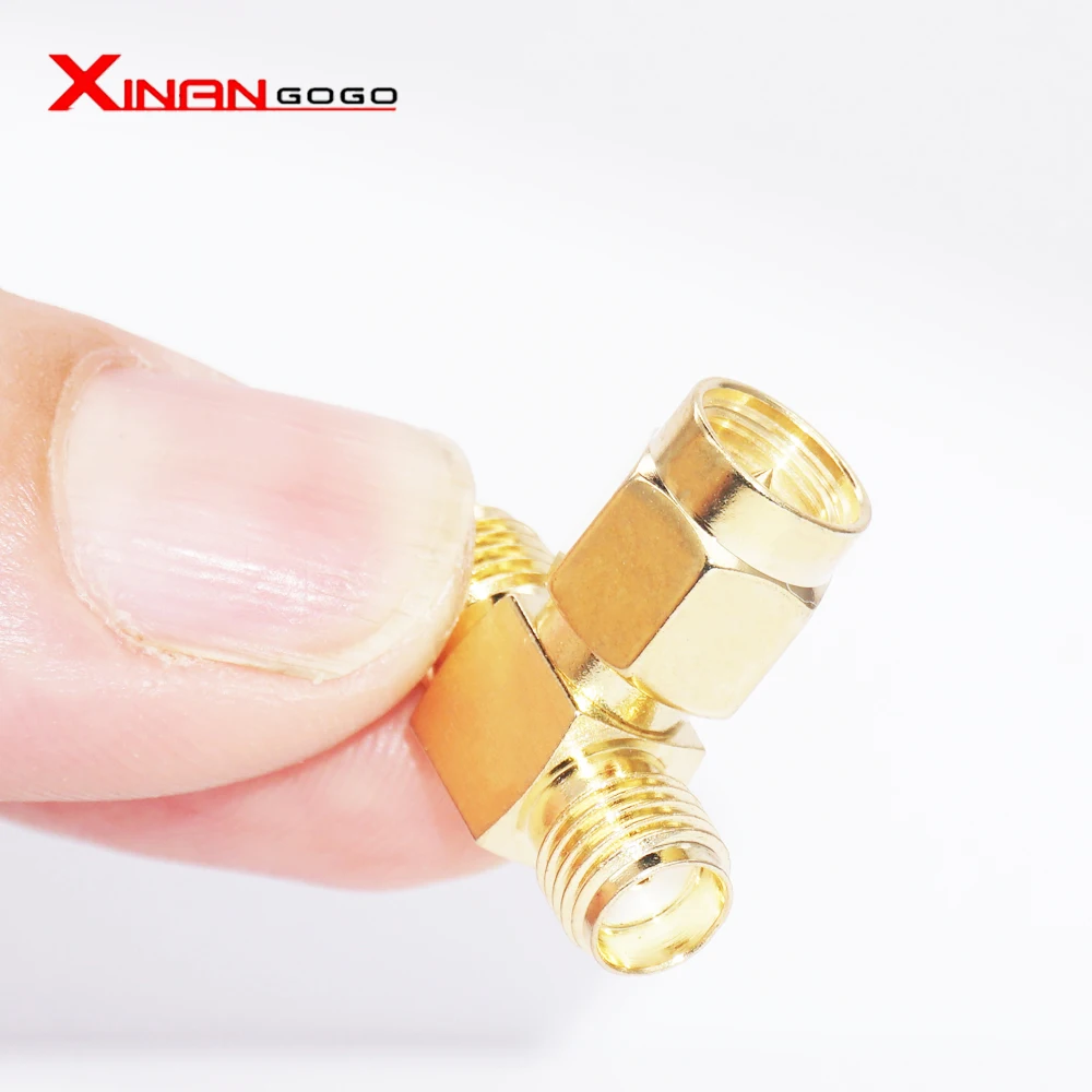 

Wholesale 50PCS SMA adapater SMA Plug male to 2 SMA Jack female adapter 3 way connector