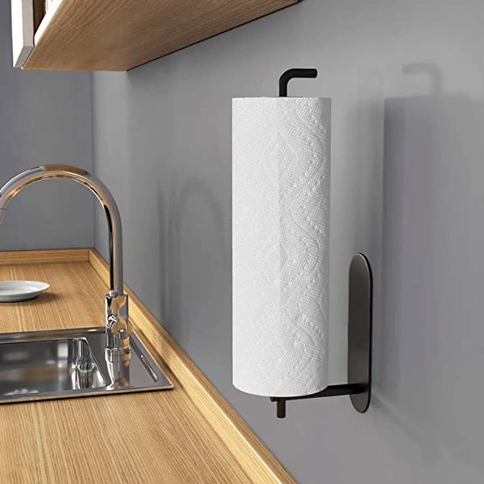 Держатель рулонной бумаги стильный и простой дизайн без отверстий стойка для