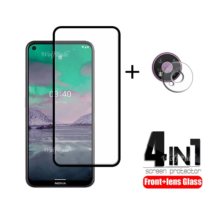 4 в 1 для Nokia 3 стекло закаленное Full HD защита экрана защитная камера Flim