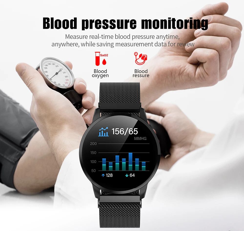 Greentiger Новые смарт-часы для фитнеса для женщин монитор сердечного ритма Bluetooth Шагомер сенсорный Интеллектуальный спортивный Smartwatch VS L5 L7 F8