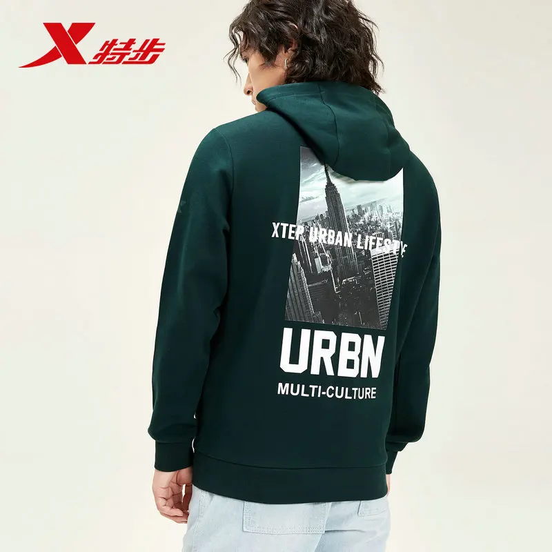 Xtep Мужская спортивная куртка осенняя Новая модная повседневная трикотажная на