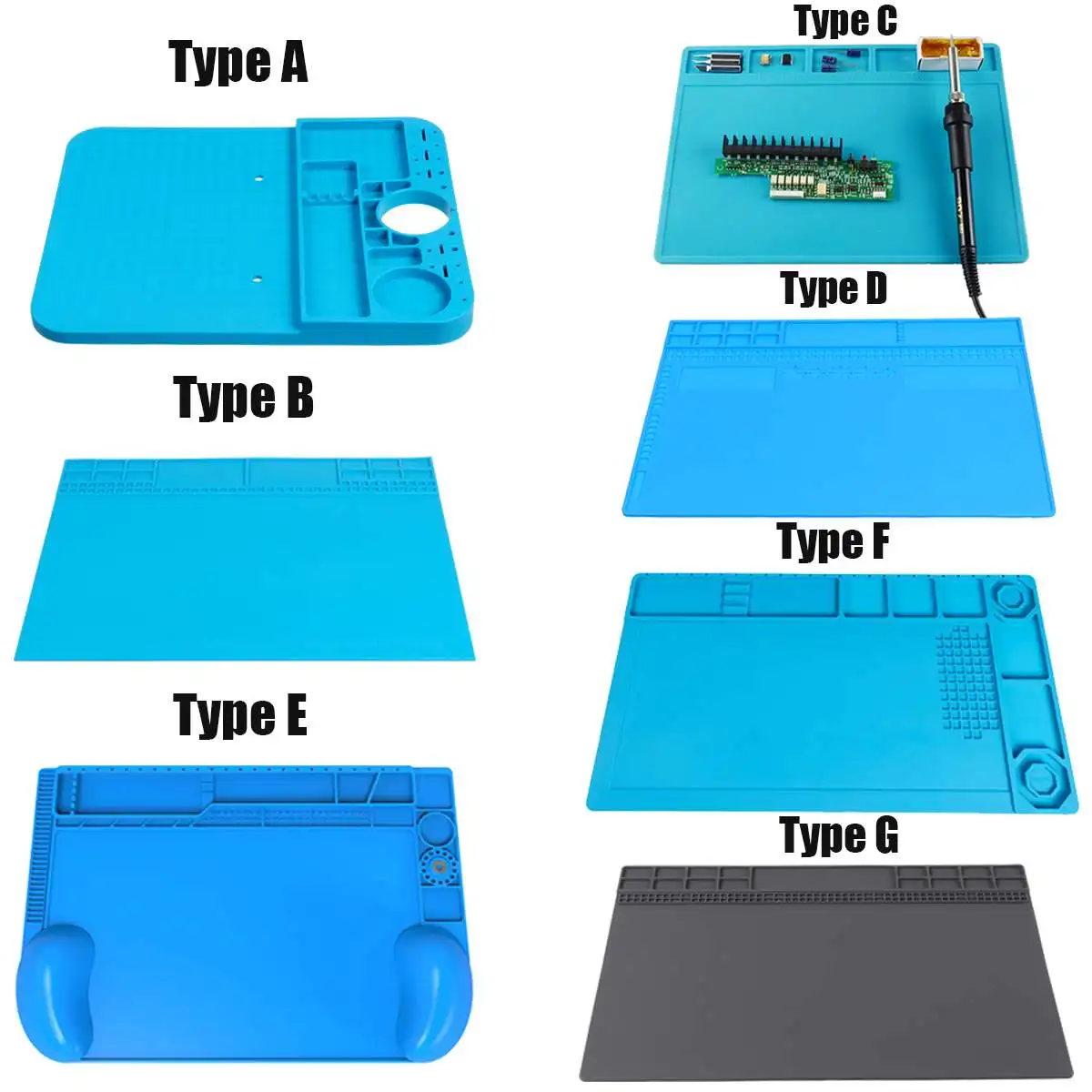 

ESD Heat Insulation Working Mat Heat-resistant BGA Soldering Station Repair Insulation Pad Insulator Pad Maintenance Platform