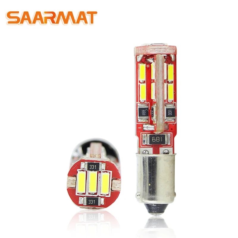 Светодиодные лампы SAARMAT 2 * Led H21W BA9S bax9s bay9s H6W T4W W6W для салона автомобиля парковочные
