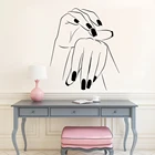 Креативные наклейки на стену для маникюрного салона, самоклеящиеся виниловые водонепроницаемые настенные художественные наклейки для детской комнаты, настенные стикеры s, обои