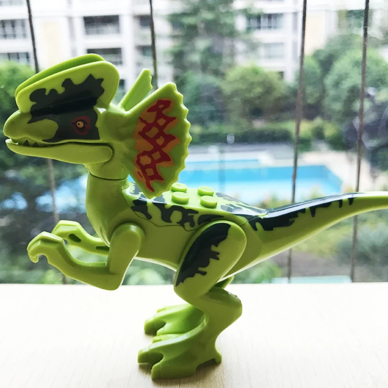 

Creator Jurassic Dinosaurs Tyrannosaurus Rex Wyvern Velociraptor Stegosaurus 3D Modle Building Blocks Toys For Children Dinosaur