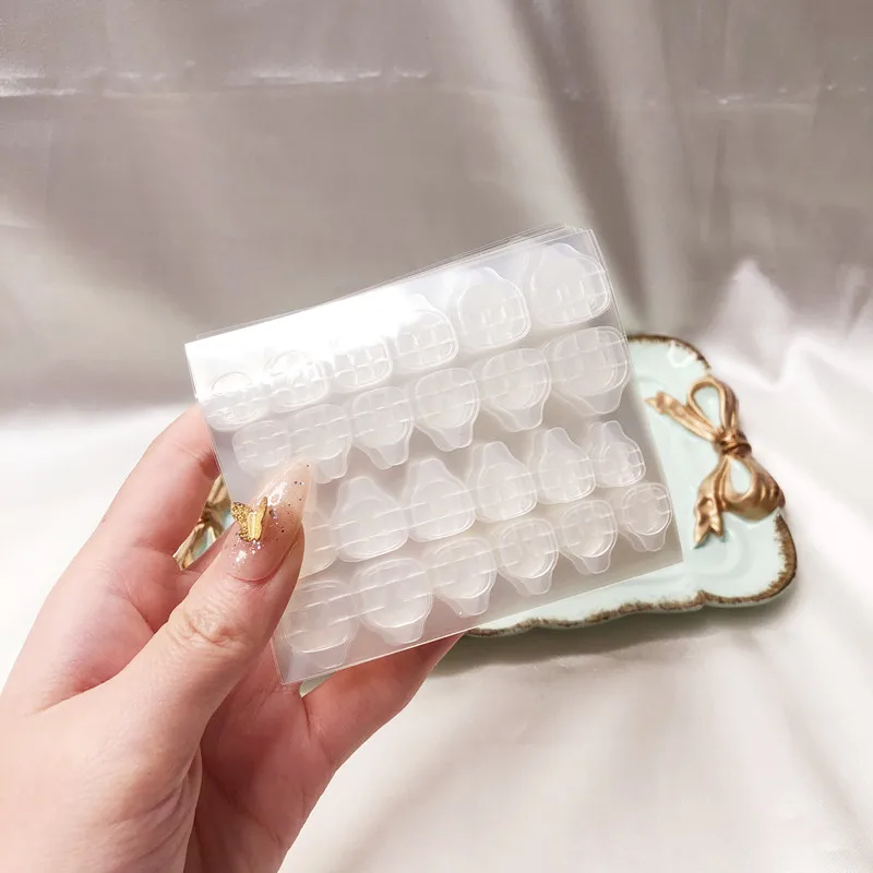 24 шт. Красота DIY Желе Двусторонняя лента накладные ногти Советы экологически