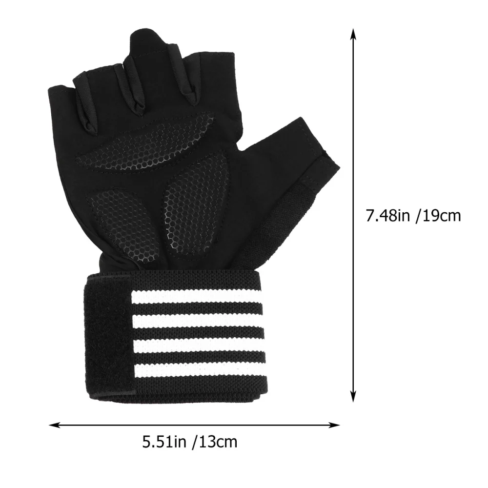 

1 Pair of Outdoor Strength Training Half Finger Wrist Bracers Palm Protective Sports Equipment for Weightli