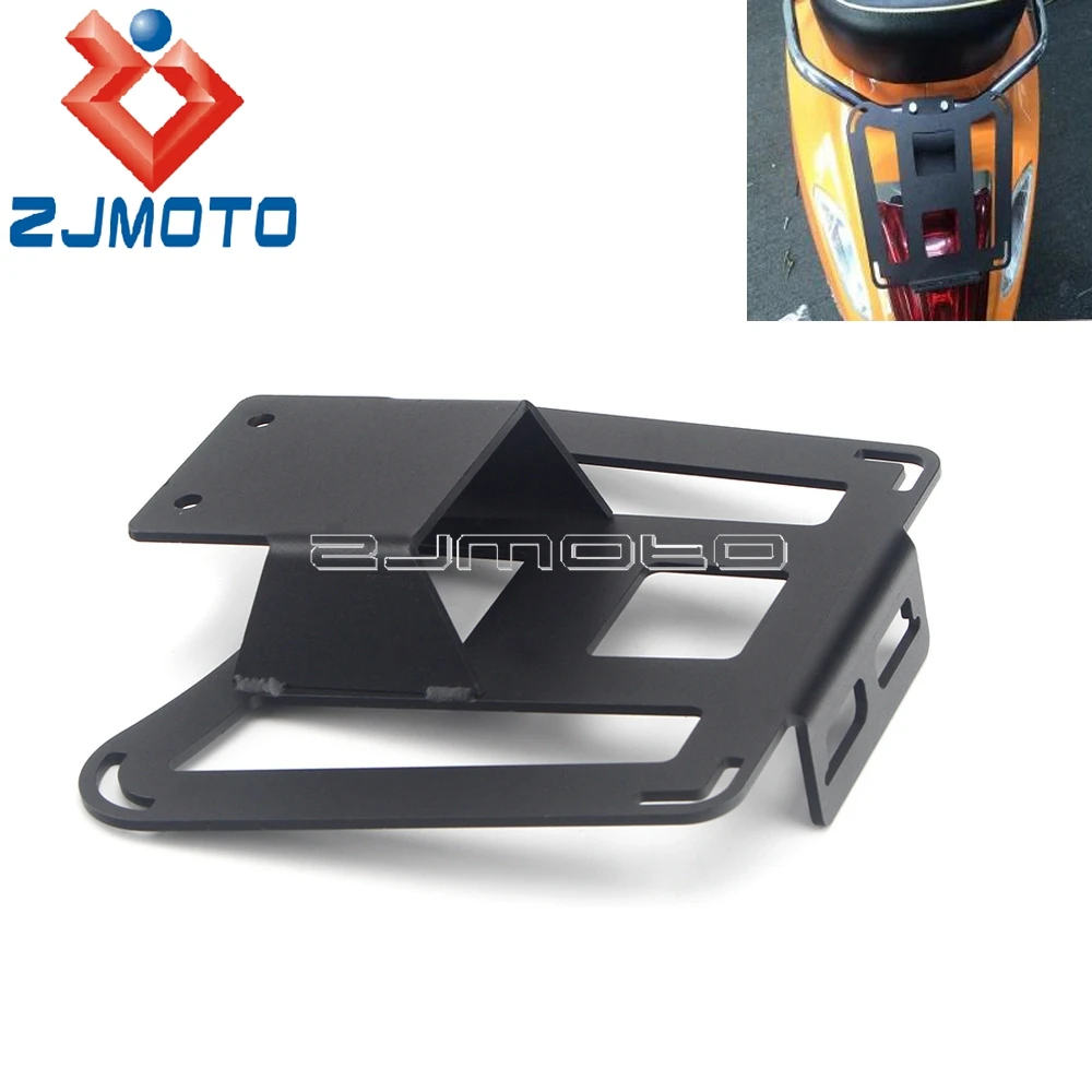 

Black Motorcycle Rear Luggage Rack Sports Cargo Bag Bracket Book Shelf For VESPA Sprint Primavera 150 GTS 300 2017 2018 2019