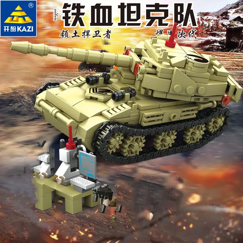 

Military War Weapon Challenger Jagged Tank Building Block sets Children Assemble technic kits kids diy boys Toys Birthday Gifts