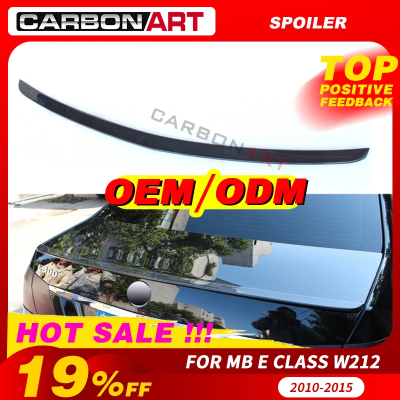 

glossy black color for Mercedez W212 carbon rear spoiler trunk spoiler For MB E class W212 2010 2011-2015