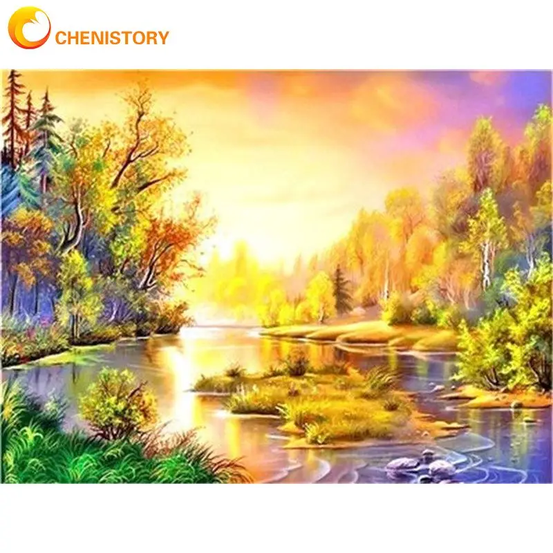 

CHENISTORY 60x75cm Frame Painting By Number Flowers Painting By Numbers Kits Acrylic Paint On Canvas For Home Decors Artcraft