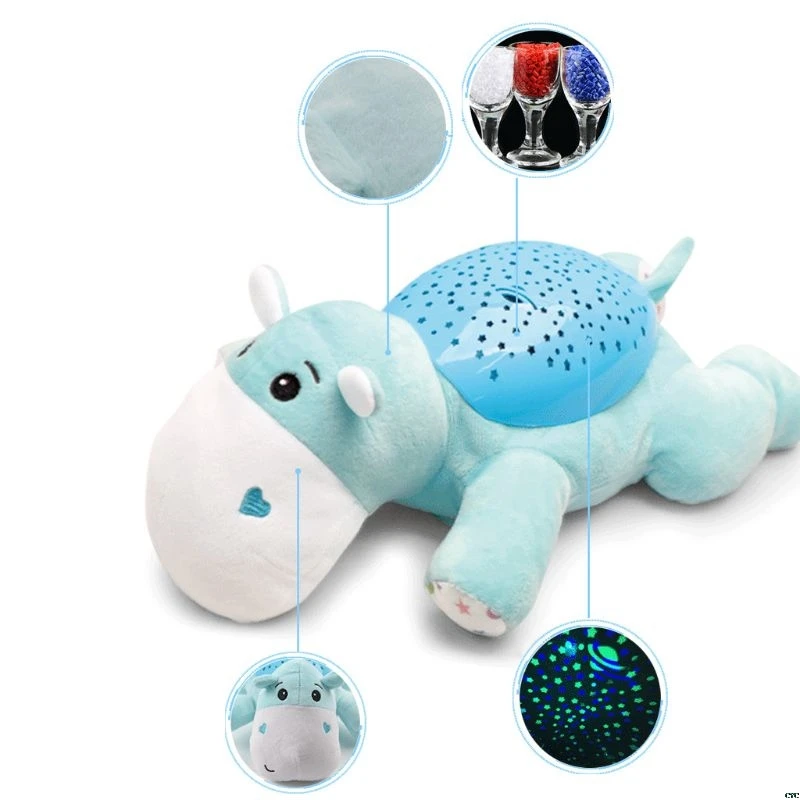 Мультяшная плюшевая кукла Потолочная Звездная Ночная лампа проектор