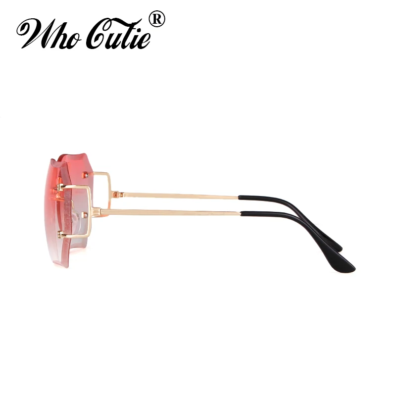 Солнцезащитные очки WHO CUTIE оверсайз без оправы женские брендовые дизайнерские