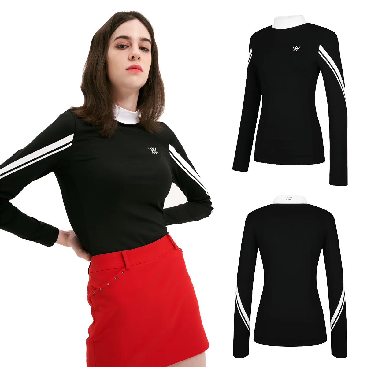 

Women Golf Shirts A-New Long-sleeved Shirt Autumn 2021 New Ladies Round Neck Stretch Underwear