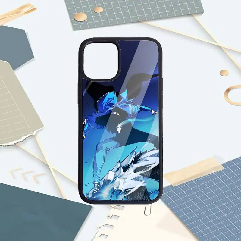 

solo leveling anime manga Phone Case PC for iPhone 11 12 pro XS MAX 8 7 6 6S Plus X 5S SE 2020 XR Luxury brand shell funda