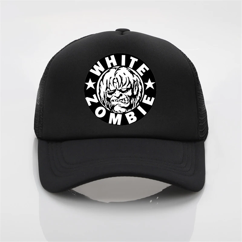 

Бейсболка унисекс, белая, летняя, с принтом зомби