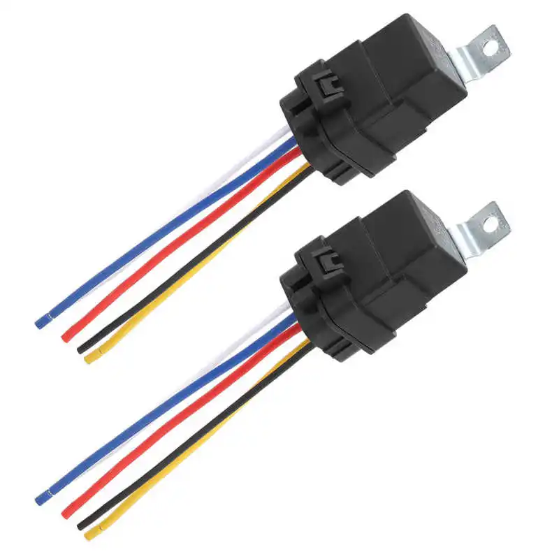 

2pcs Car Flasher Relay with Socket Vehicle Refitting Waterproof DC 12V 40A JD2912-1Z Car Flasher Relay