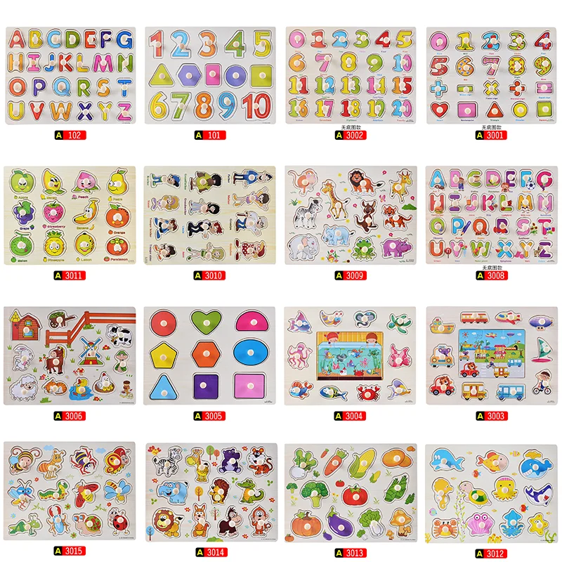 Hxwanx детские игрушки Монтессори Деревянные головоломки ручной захват доска набор