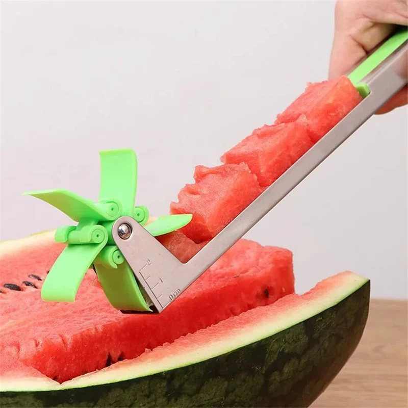 

Watermelon Slicer Cutter Tongs Corer Fruit Melon Stainless Steel Tools NEW Watermelon Cut Refreshing Cubes Kitchen Accessories