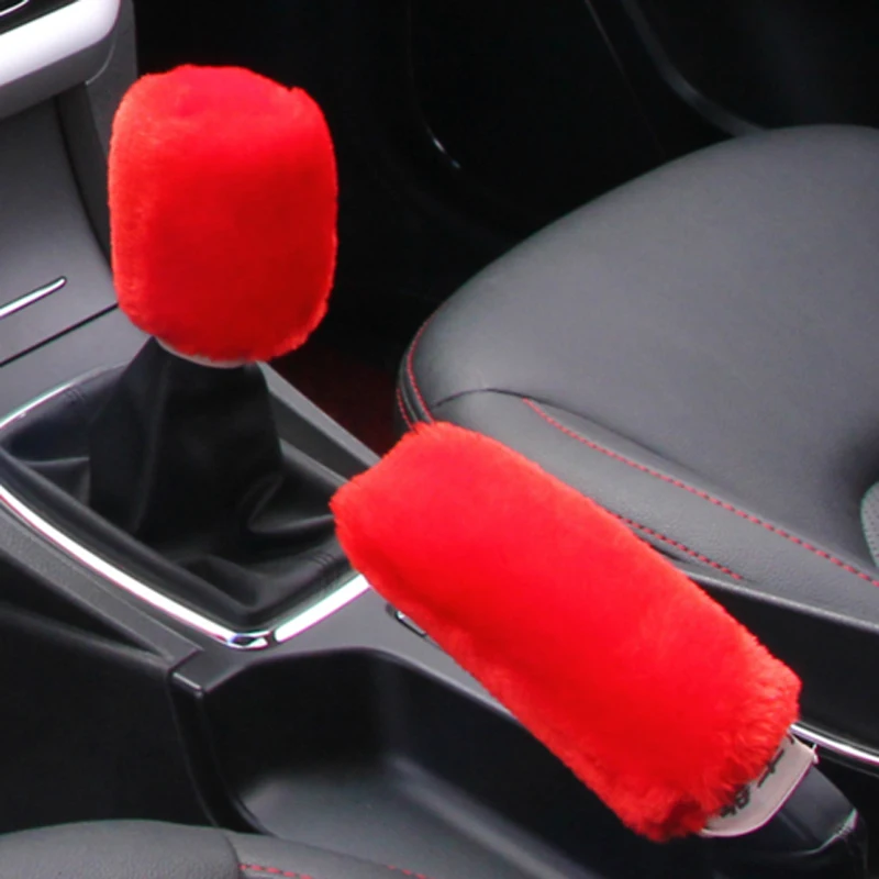 Автомобильный зимний плюшевый чехол с ручным тормозом для SEAT Ibiza Leon Toledo Arosa Alhambra