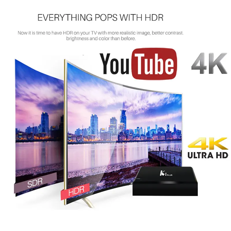 KI plus s2 t2 DVB 2в1 K1 DVB-S2 DVB-T2 tv box androidOS amlogic s905D 1g 8g 4k поддерживает CCCAM ip-телевидение арабское, Европа, Бразилия, Шведский