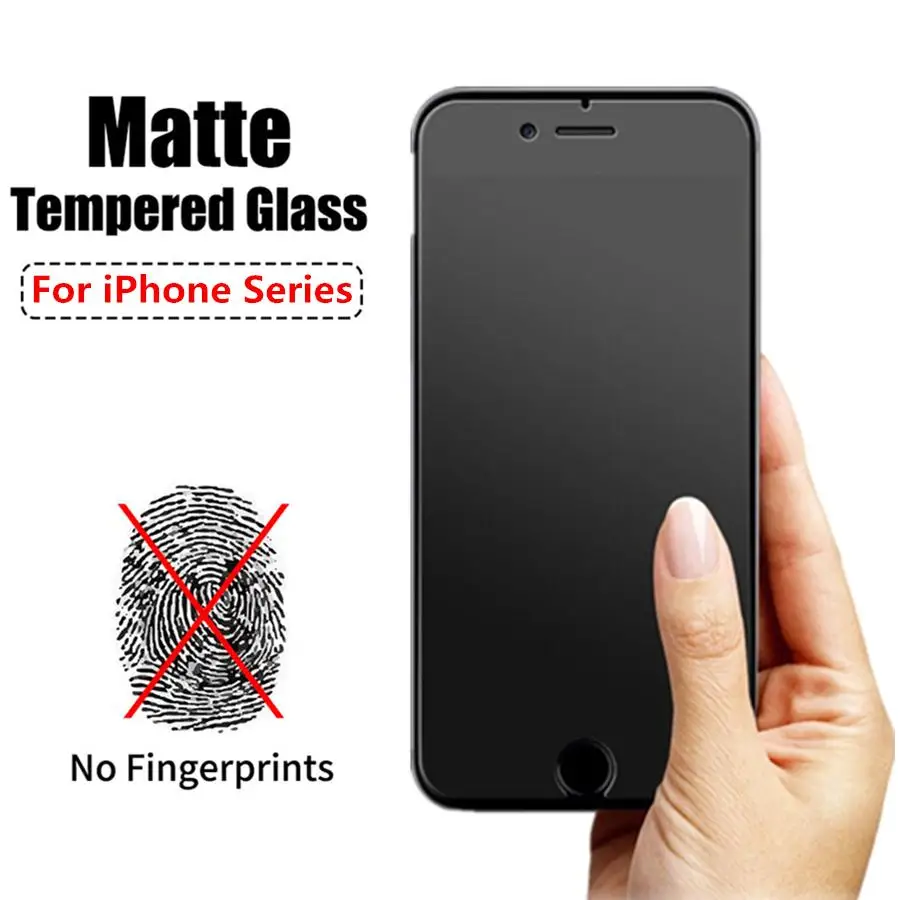 

Matte Screen Protectors For iPhone 12 11 Mini Pro Max Glass Protective Cover Anti-fingerprint Film on iPhoneX XR 8 7 6s Plus 5