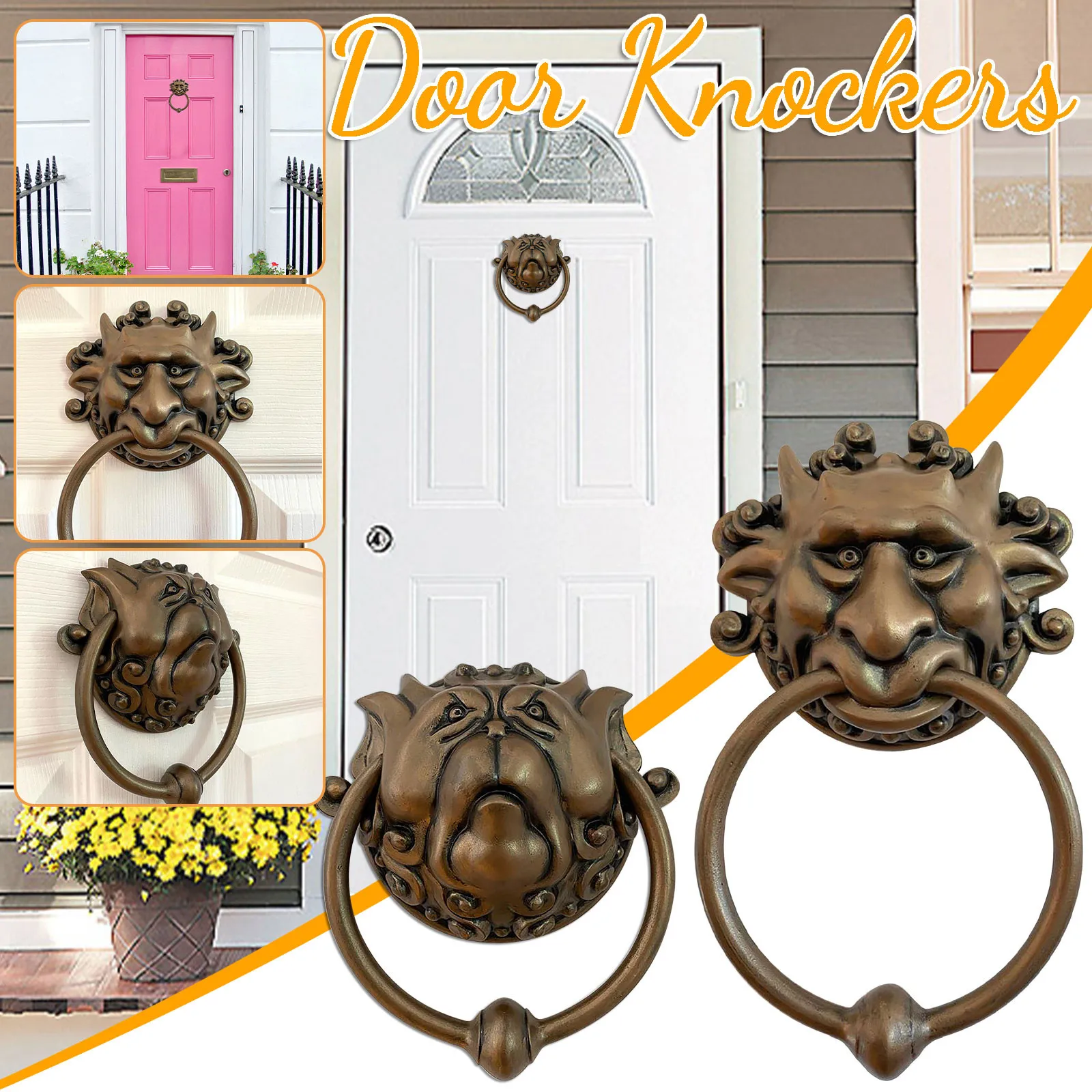 

New Door Knockers Decorative Indoors Knocker Wall Art Decorative Resin Craft Gift Pendant Door Knocker Door Hanging Accessories