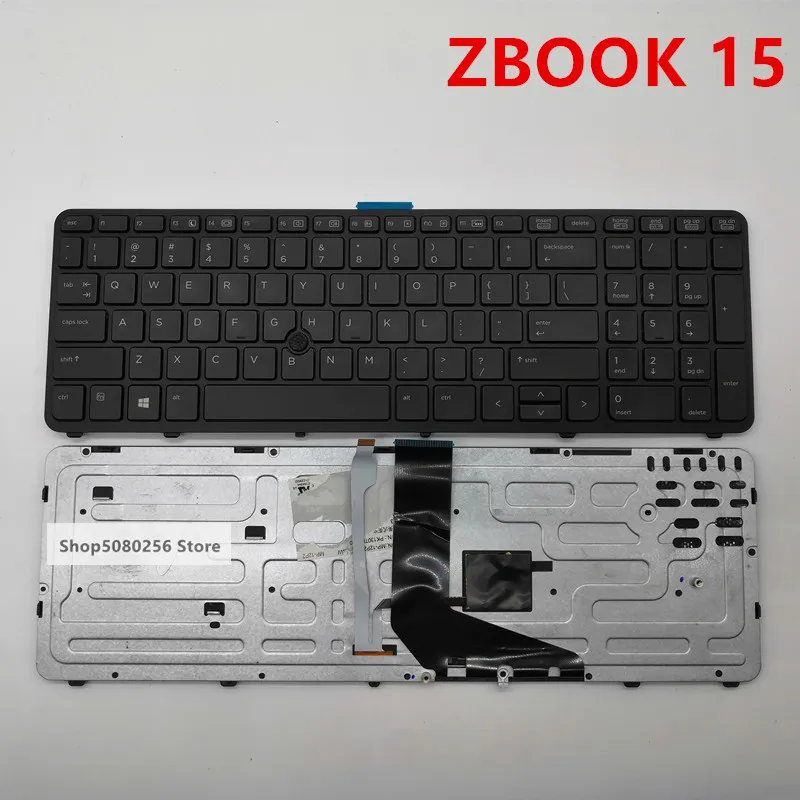 95% Новинка) клавиатура с подсветкой для ноутбука США hp для ZBOOK 15 17 G1 G2 PK130TK1A00 SK7123BL черная рамка США