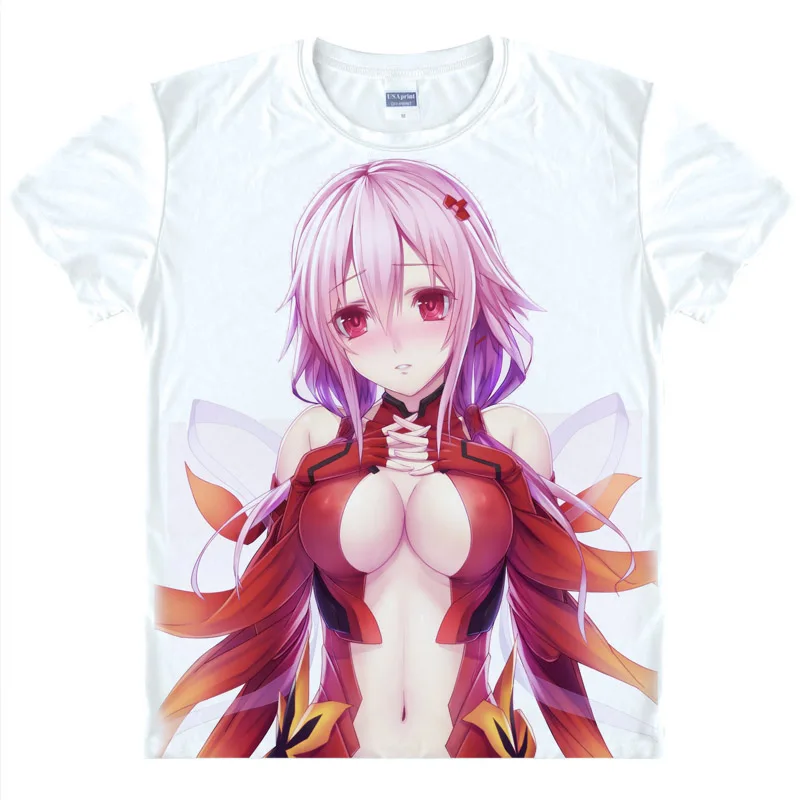 Надпись Guilty Crown GC футболка с проектом аниме OUMA SHU YUZURIHA INORI Косплэй футболки топы