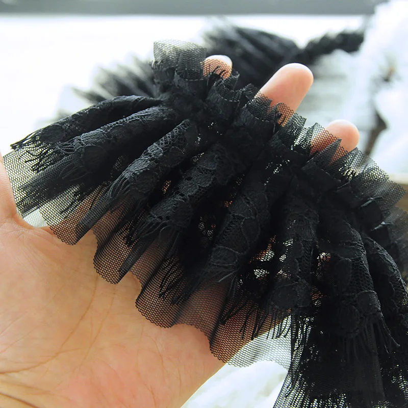 2 метра/лот 10 см кружевные ресницы с оборками слоя кружевная одежда мечты