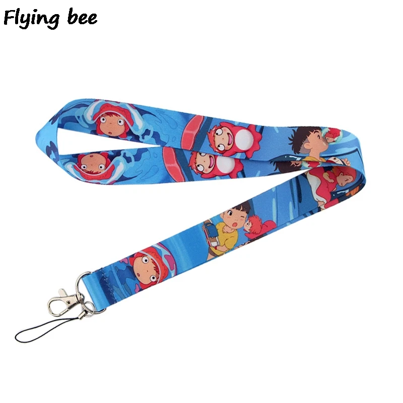 Брелок Flyingbee в стиле аниме милый мультяшный понё на скале ремешок для телефона