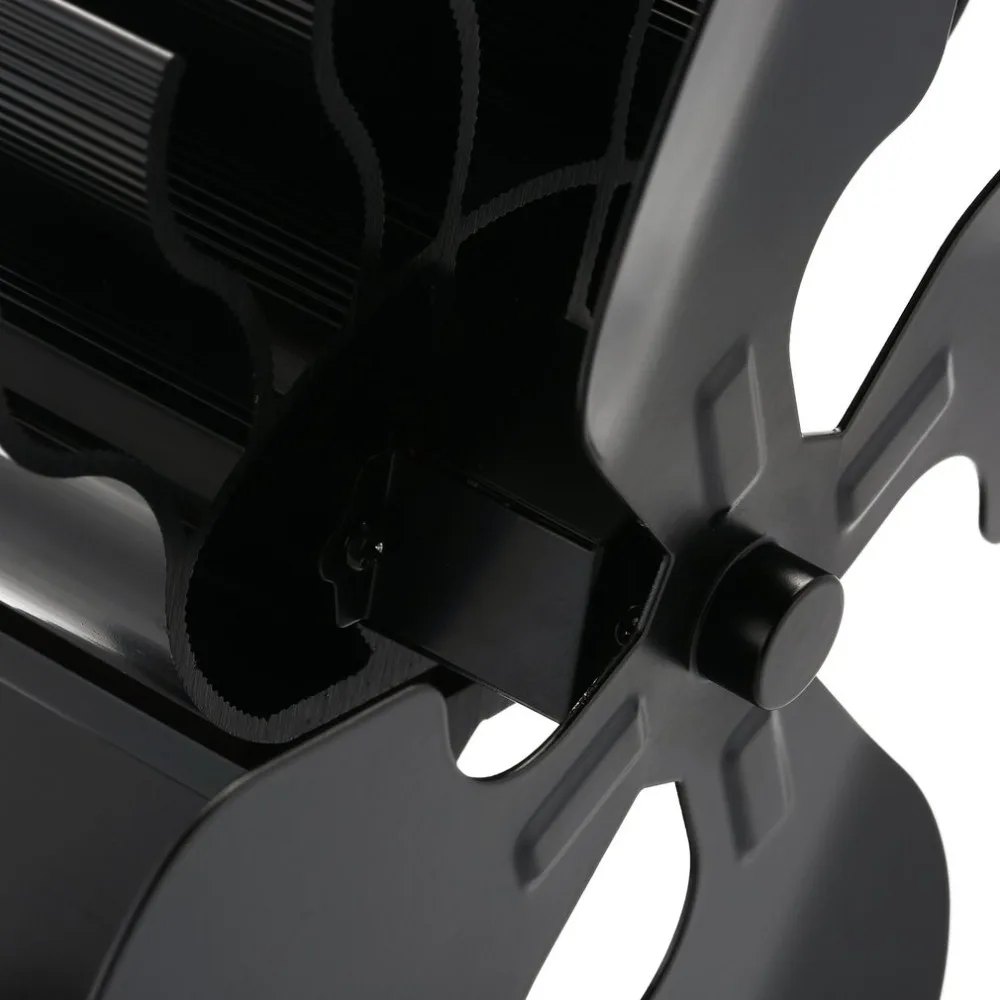 Черный камин 4 лезвия Вентилятор для печи работающий от тепловой энергии