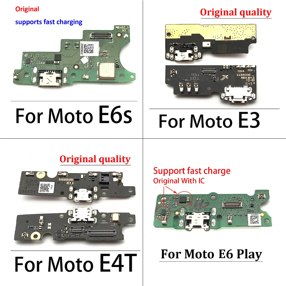 

Original USB Charge Charging Port Connector Board With Microphone Flex For Moto Defy 2021 6S E4 E5 Play E6 Play Plus E4T E3