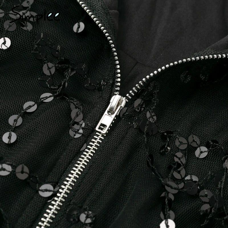 Simplee сексуальный комбинезон с кисточками и блестками длинный женский v образным