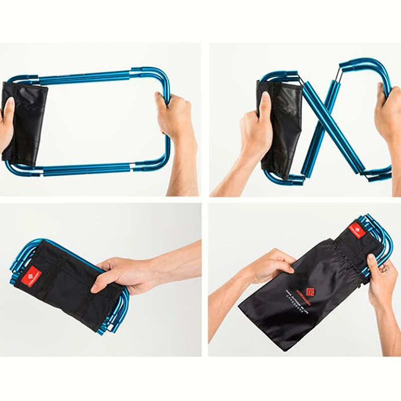 Складная маленькая скамейка-табурет портативное уличное складное ультралегкое