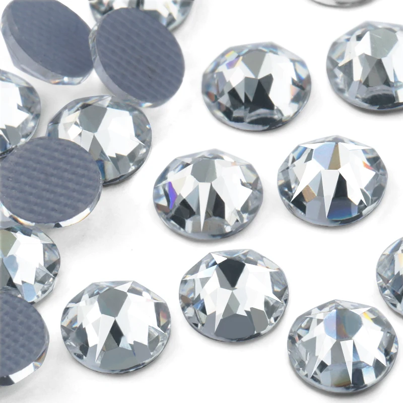 Новые граненые прозрачные стразы с прямой основой (8 большой + 8 маленький) гранями