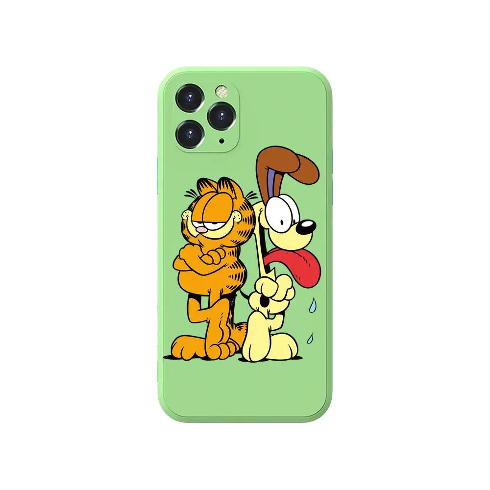 

Cute Cartoon anime Garfield Couple Anime Phone Case cover For iphone 12 Pro Max 11 8 7 6 S XR PLUS X XS SE 2020 mini cell shel