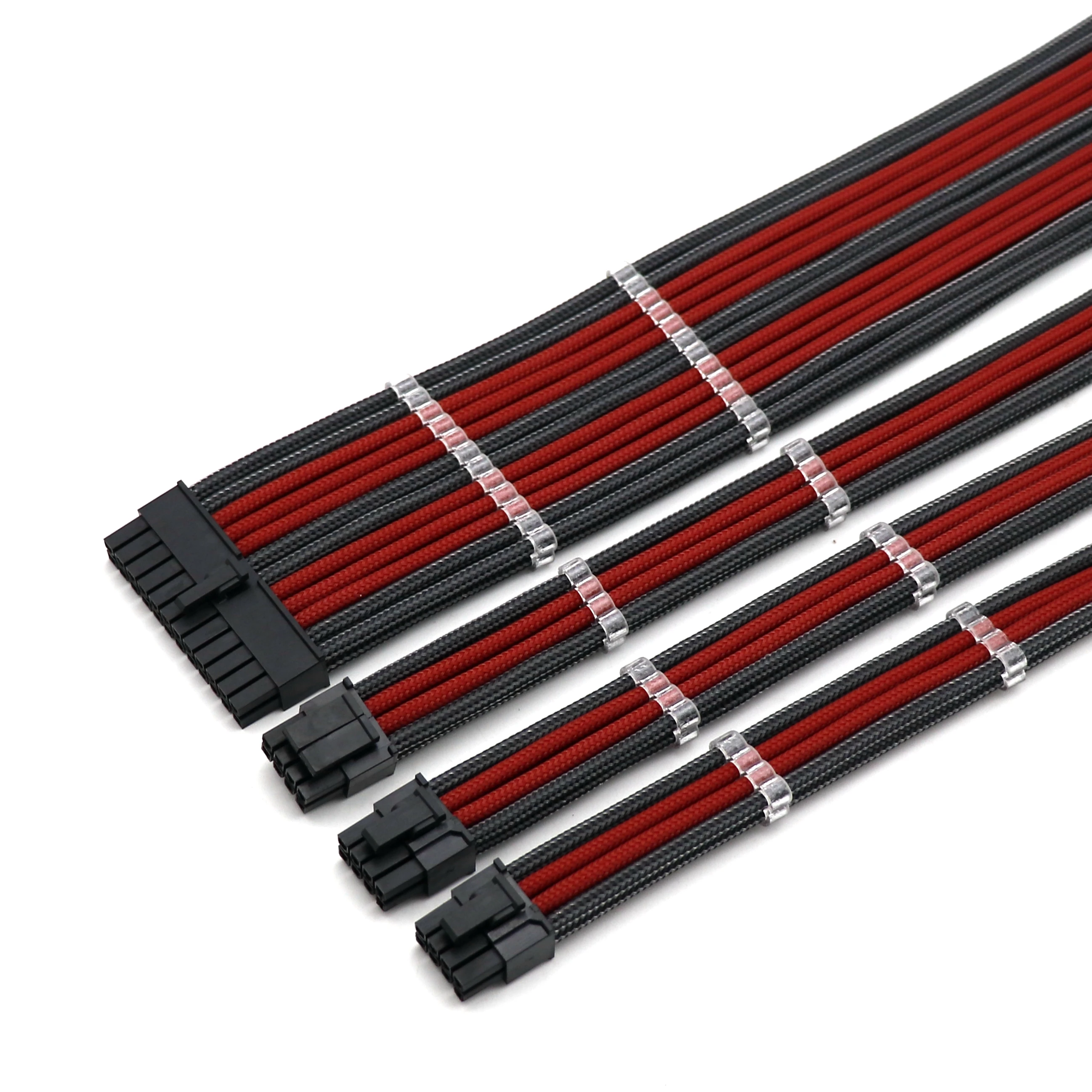 Базовый комплект удлинительных кабелей 4 мм PET 1 шт. 24Pin ATX 8 контактный процессор + 2