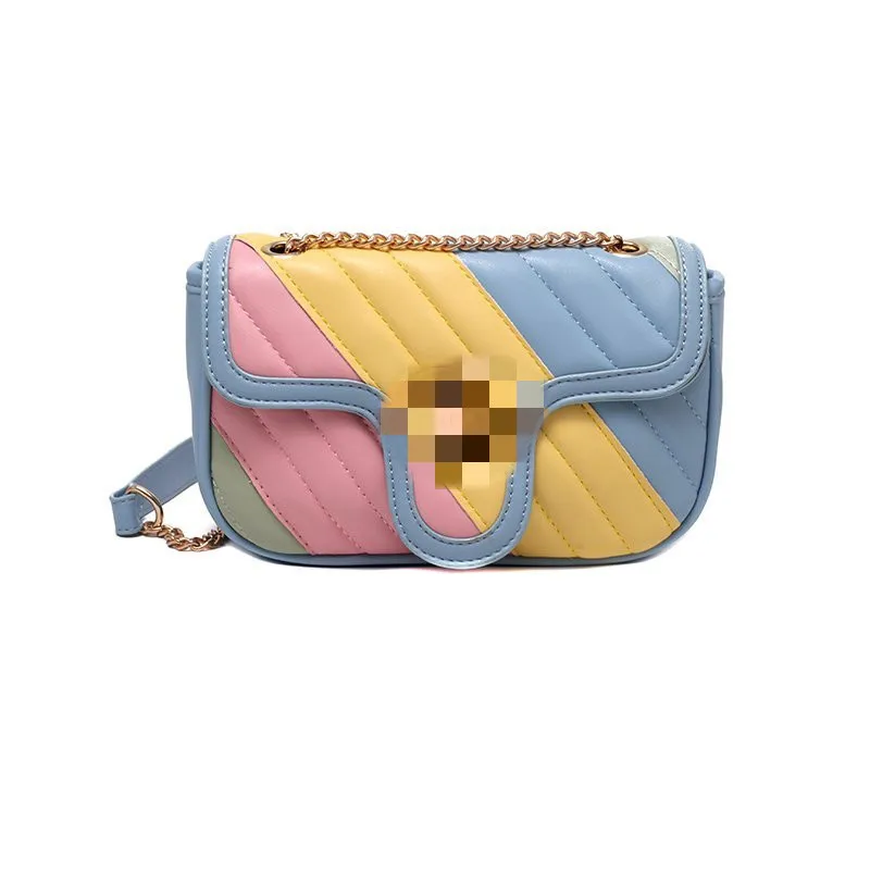 

2021 spring new color ladies messenger bag fashion chain shoulder handbag