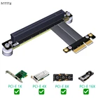 PCI Express PCI-E 4X до 16X слот Riser Card конвертер удлинитель ленточный адаптер удлинитель PCIe 16X90 градусов + магнитное основание