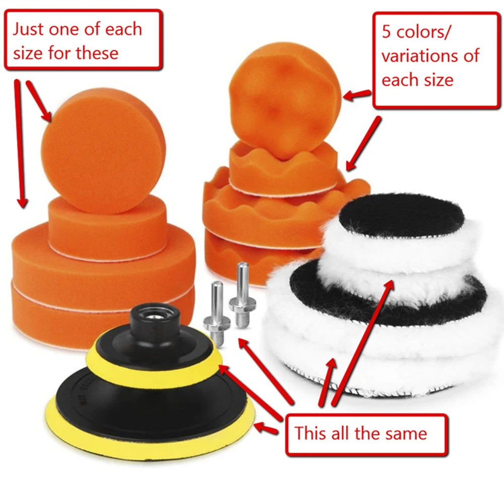16 шт. профессиональные шерстяной Губка Полировка беспыльный набор для полировки